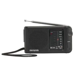 Aiwa RS-44 Radio Portátil de Bolsillo AM/FM Estéreo Negra + Auriculares